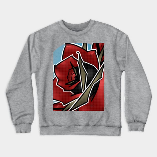 Gold rose red velvet Crewneck Sweatshirt by Inkaholiktony